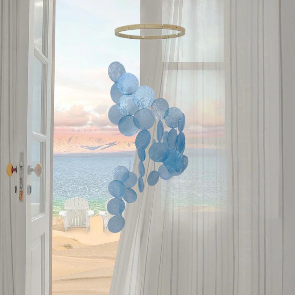 Natural Shell Wind Chimes Creative Dream Catcher Craft Outdoor Yard Welcome Guest Decoration Bedroom Living Room Hanging Pendant