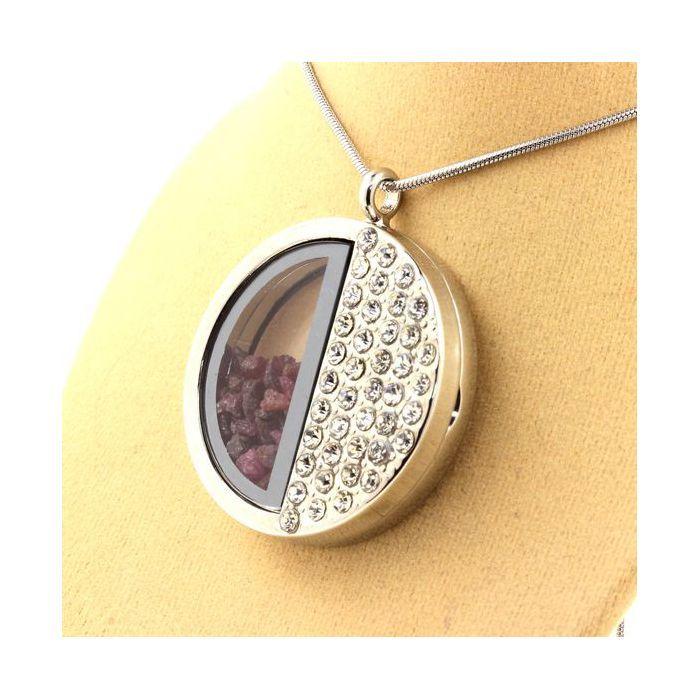 Stones and Minerals. Raw Ruby Necklace. Half-circle Model.