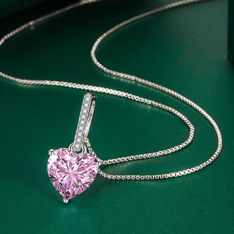 BELLA BOX Náhrdelník s přívěskem srdce Vícebarevné módní svatební zásnubní šperky