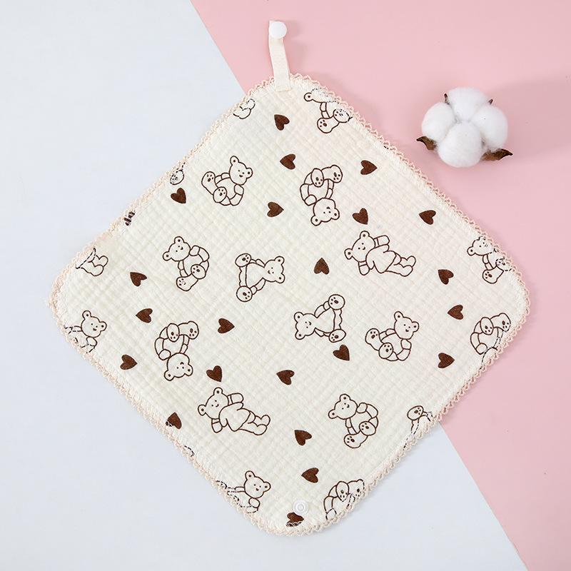 4-Layer Cotton Gauze Baby Towel - Soft, Class A, Small Square for Children and Kindergarten Use