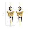 Tassel Star Moon Butterfly Alloy Earrings for Women, Vintage Personalized Gothic Jewelry Gift