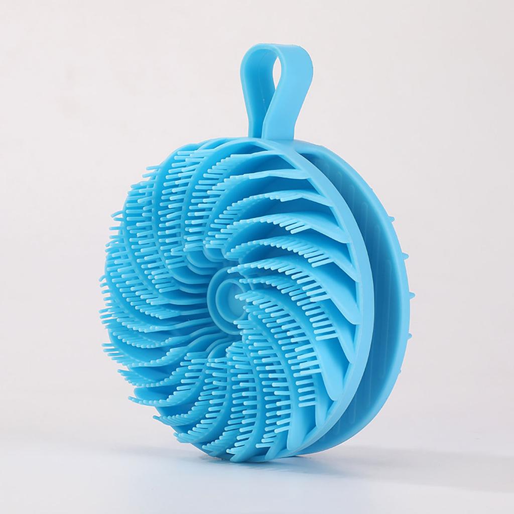 Silicone Body Scrubber Whirlwind Double Sided Bath Brush Hair Washing Massage Comb Bathroom Skin Shower Cleaning Brushes