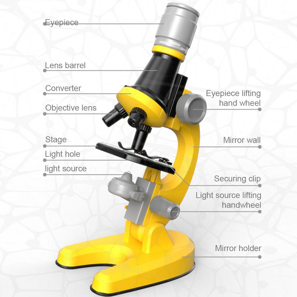 Kit Microscop pentru Copii 100X 400X 1200X Microscop pentru Studenți pentru Începători Kituri de Știință Educațional