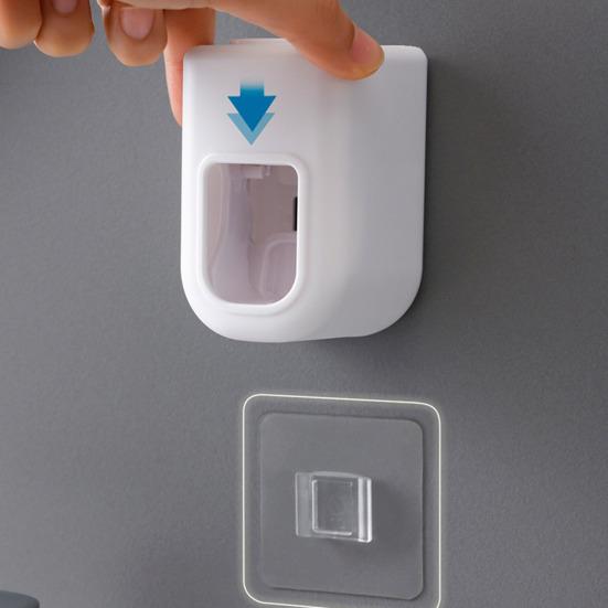 Wall Mounted Toothpaste Dispenser Adhesive Toothpaste Holder No Drilling Automatic Toothpaste Squeezer for Kids And Adults Bathroom
