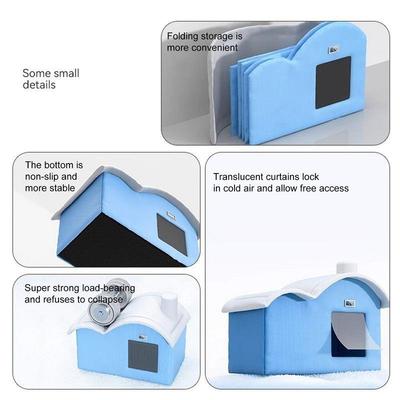 Casa de Refrigeração Portátil Dobrável Isolada com Bolsa Absorvente e Bolsa de Gelo Abrigo para Animais de Estimação Casa Tenda para Cachorrinho Gatinho para Exterior Interior