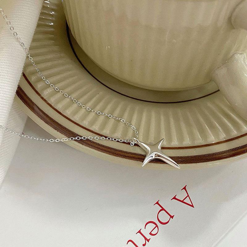 

Четыре звезды набор ожерелье кольцо Ins крутой стиль текстура ожерелье открытое кольцо