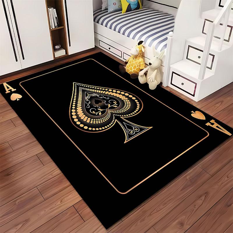 Ace of Spades Card Design suitable as a non-slip mat for the living room or bedroom sofa