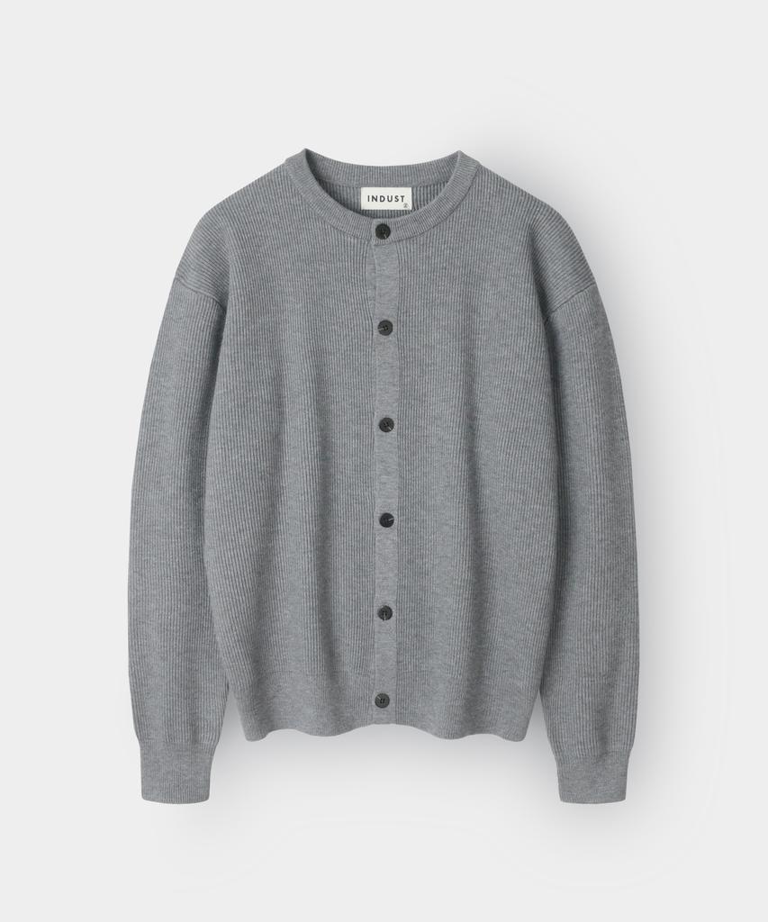 Indust Essential Round Knit Cardigan_Gray