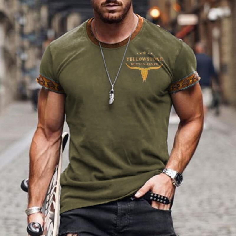 3D Digital Printing T-Shirt Teen Men's Short Sleeve Top Versatile Breathable
