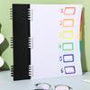 6 Pockets Expandable Document Folder Letter Size File Organiser with Removable Pages Colorful Numbered Label Window