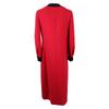 Gucci [Good condition/Domestic Regular] 582511 Velour Switching Collarless Long Coat 38 Red / blackUsed