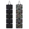 Foldable Felt Jewelry Organizer Wall Hanging 5 Tier Earring Necklace Brooch Pin Badge Display Storage Holder