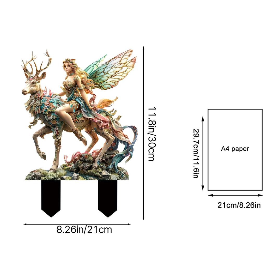 Flower Pot Garden Stake Decoration, 2D Acrylic Garden Ground Insert Pots Accessories Large Pot Plants Figurines Handcrafted Fall Decor For Home Garden