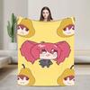 Teto Kasane Blanket  Super Warm Graphic Plush Throw Blanket For Couch Bed Airplane Travel Flannel Bedspread Bed Cover