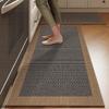 Mat For Kitchen Runner Rug Set Water-Absorbing Non-Slip Floor Mats Long Carpet Brown Imitation Linen Home Decoration Rugs