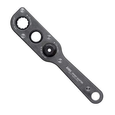 ANEX Llave de vaso acodada de 19 mm para apretar pernos en espacios reducidos Perfecta para tuercas apretadas y para y Adaptador, (AOA-19) [Para espacios] - espacios, destornilladores, rectos,