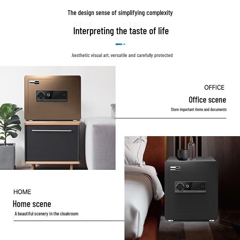 ONNAIS Chytrý WiFi nástěnný trezor na otisk prstu pro domácnost a kancelář