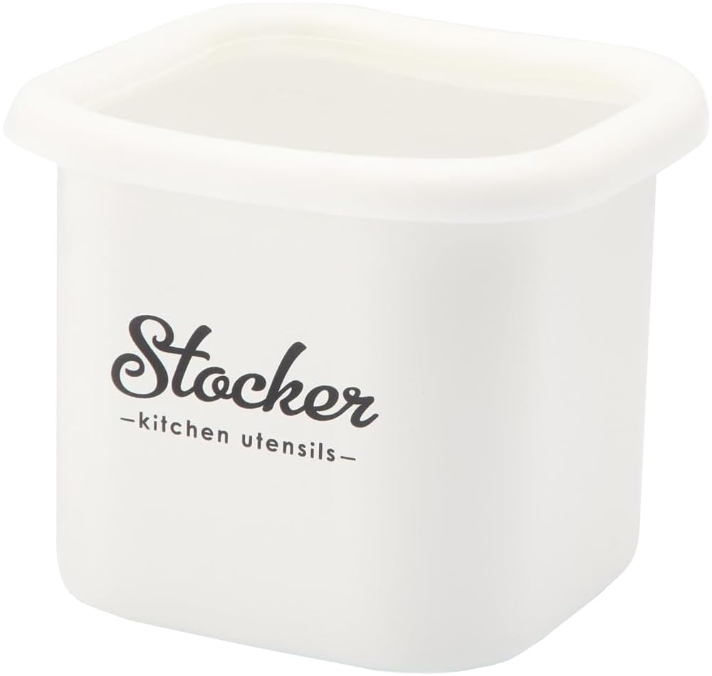 

Toyoho Lilly White Enamel Cube Storage Container, White, Small, LW-218