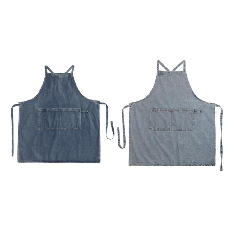 Eleganter Jeans-Schürze mit Taschen für Damen und Herren zum Kochen, Gärtnern, Malen, Kochuniform, Schürze, Unisex