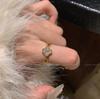 Exquisite 2023 Adjustable Four-Leaf Clover Ring with Zircon Stones