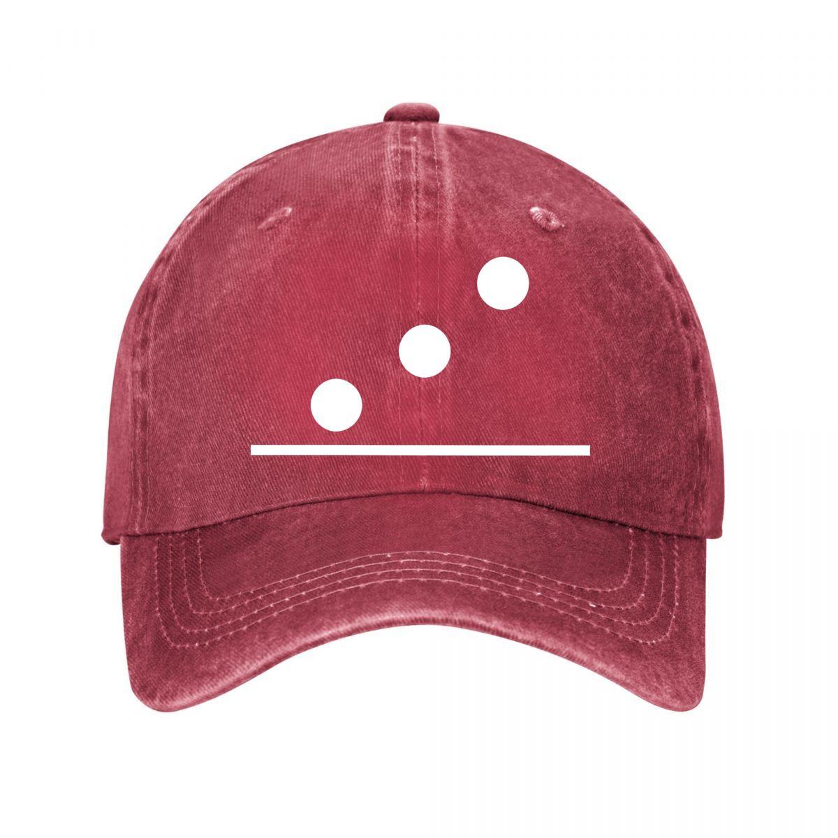 Minimalist Dot Pattern Cotton Baseball Cap Washed Baseball Cap Adjustable