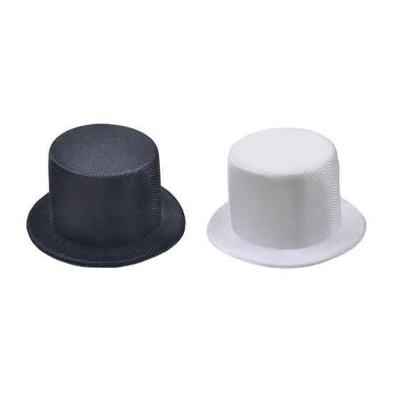 Mini Top Hat 9cm EVA Baby Toppers for Dolls Crafts Black/White Pet Costume Accessory
