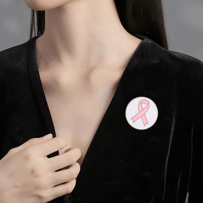 10Pcs Cancer Awareness Ribbon Pin Awareness Brooch Decorative Metal Lapel Pins For Clothing Bag Hat Costume Decoration