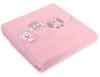 Fleece blanket for babies - Bigi Zibi & Adele Owls - light pink