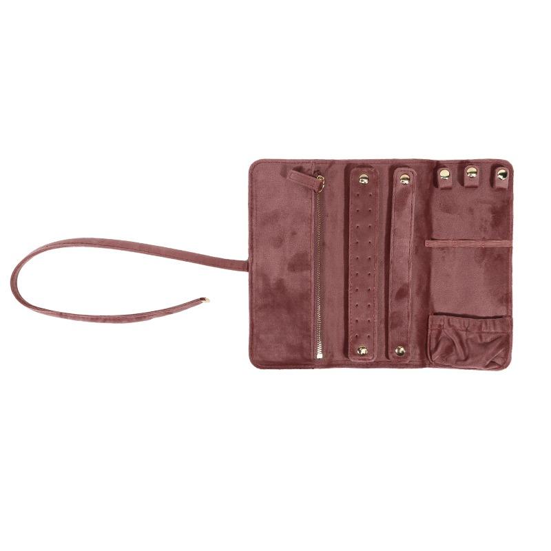 

Jewelry Bag Velvet Jewelry Storage Bag Necklace Earrings Ring Jewelry Storage Roll Bag Jewelry Display світло-рожевий колір