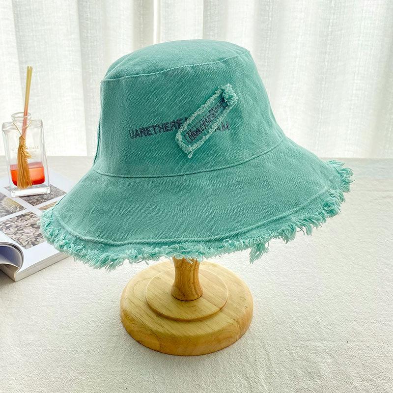 Hat Women'S Summer Big Brim Japanese Face Cover Summer Big Brim Fisherman Versatile Shade Tide Fashion Sunscreen Hat