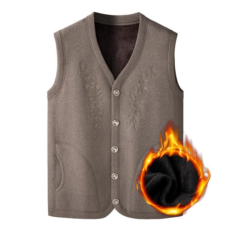 Herbst und Winter Samt verdickte Weste Jahreskleidung Thermoweste Ehefrau Jacke