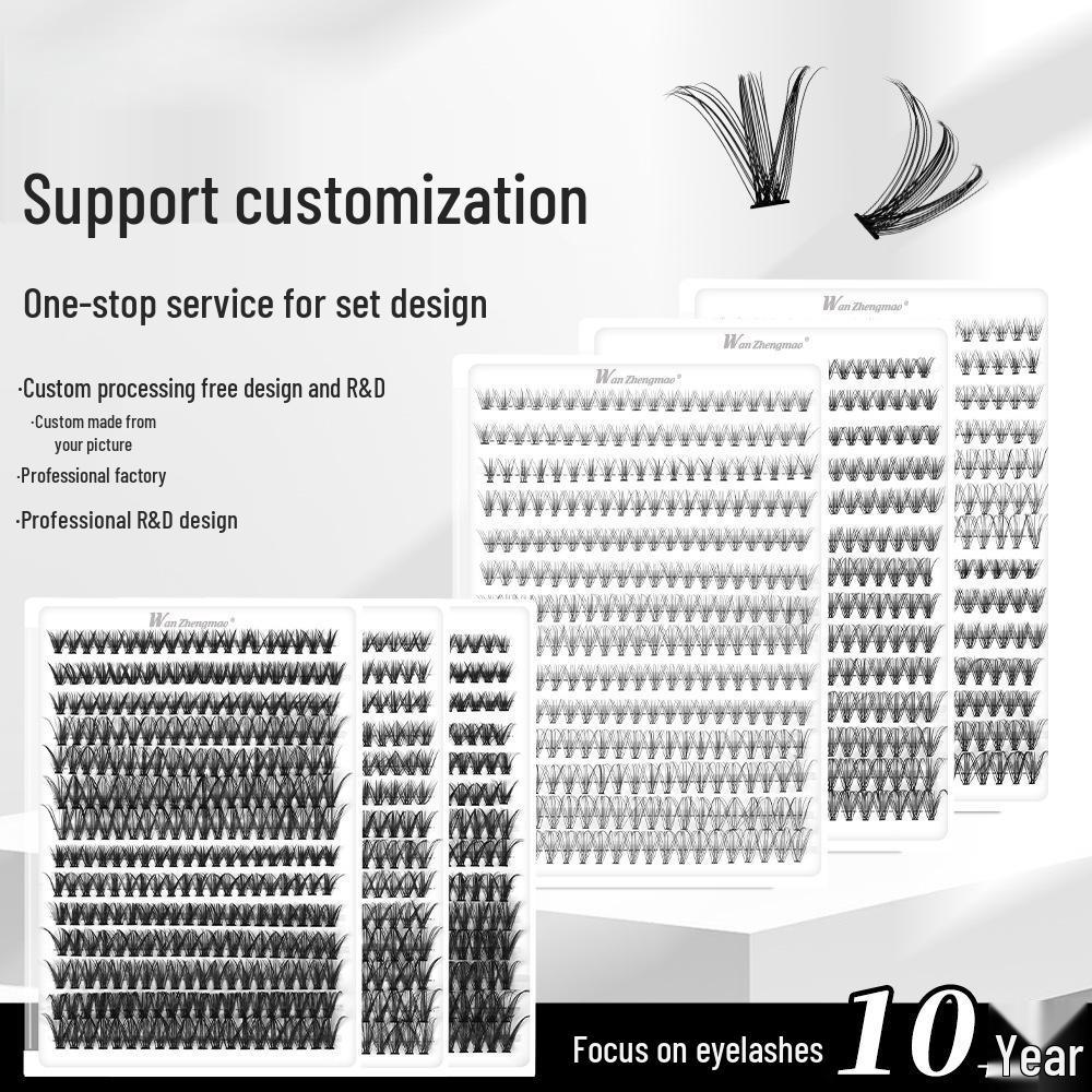 640 Cluster Einzelne Falsche Wimpern - DIY Segmente mit Buchkleber-Typ