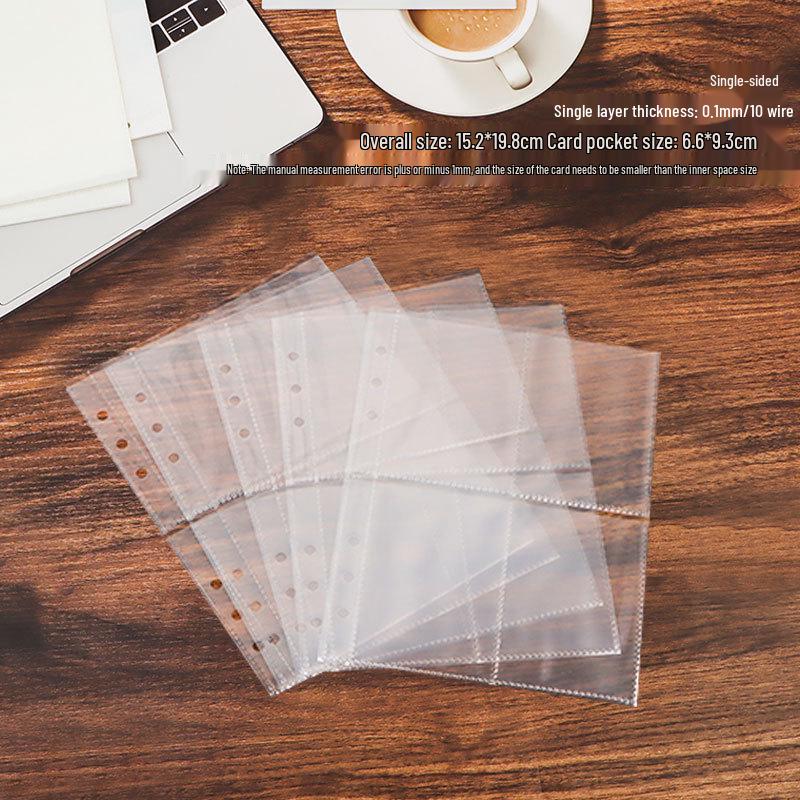 

А5 Съемный DIY Биндер: Прозрачный акриловый блокнот с 6 отверстиями на разъемных кольцах