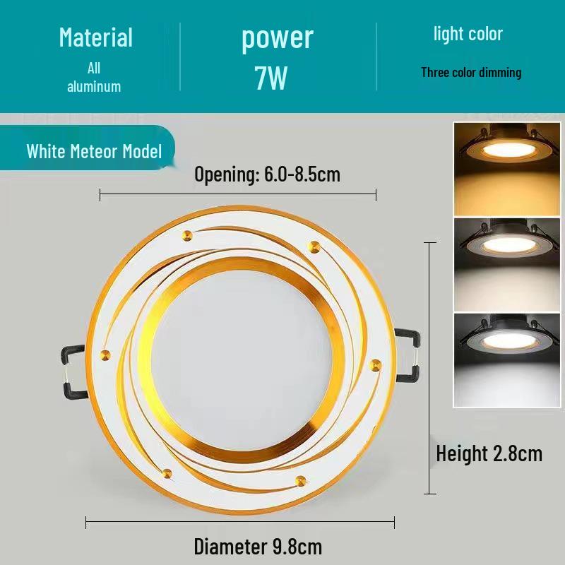 5W Dimmable Ceiling Downlight with 3-Color Settings