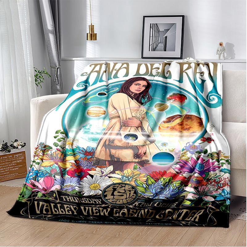 Lana Del Rey Sängerin Lizzy Grant HD Decke, Weiche Überwurfdecke für Zuhause Schlafzimmer Bett Sofa Picknick Reise Büro Abdeckdecke Kinder