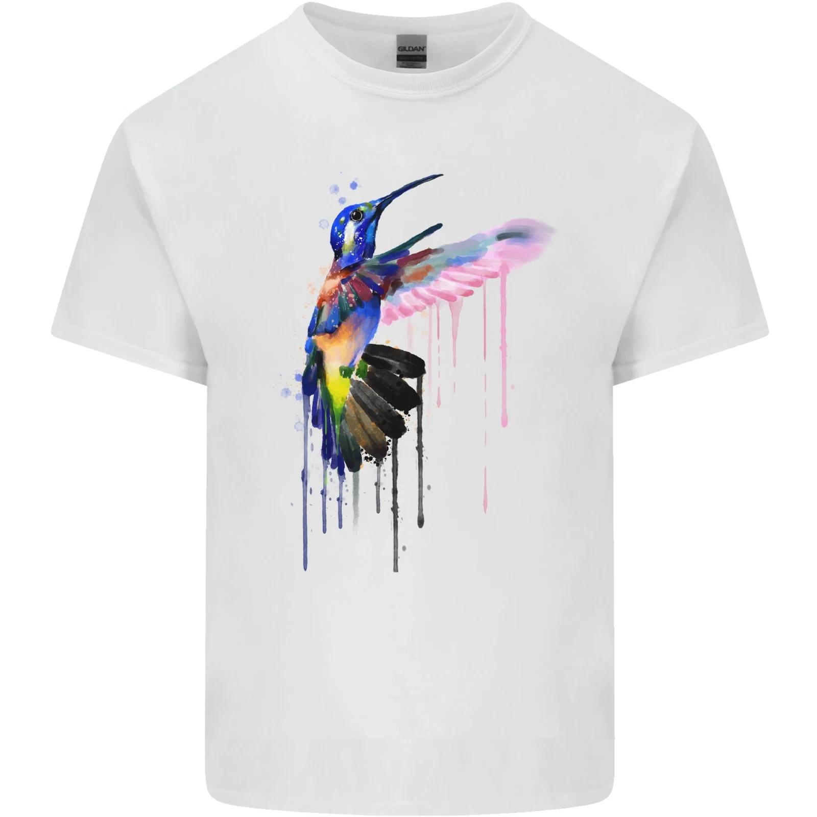 A Hummingbird Watercolour Bird Kids T-Shirt Childrens S