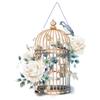 Acrylic Diamond Art Hanging Pendant Flower Birdcage Single-Sided 5D DIY Diamond Painting Dots Pendant for Home Wall Decor