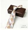 Retro Gray Plaid 8cm Tie: Versatile Coffee Workwear for Men's Business Style