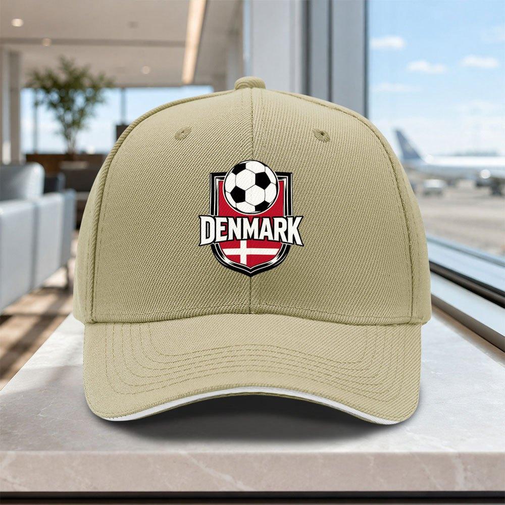 Adjustable Danish Football Team Logo Baseball Cap Lightweight Unisex Printed Hat for Outdoor Weddings Parties