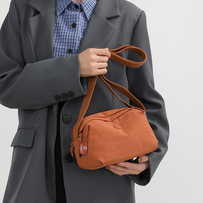 Damen Schultertasche Einfarbig Umhängetasche Wasserabweisende Nylontasche