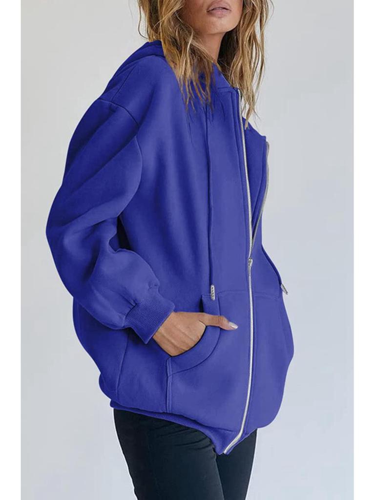 Teen Casual Zipper Hoodie with Turn-down Collar