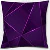 Purple Geometric Flower Text Printing Series Pattern Pillowcase Square Pillowcase Home Office Decoration Pillowcase