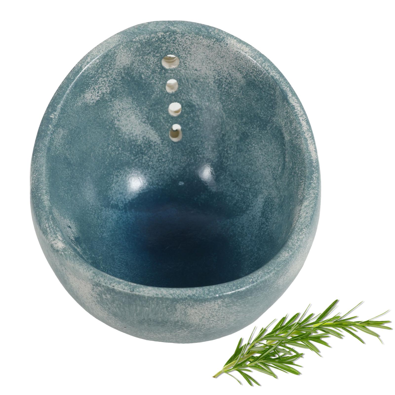 1Pc Pottery Herb Stripper Bowl Handmade Herb Leaf Peeling Bowl Multi Holes Resin Herb Leaf Peeling Bowls for Kitchen Accessories