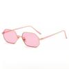 Geometric Metal Sunglasses With Colorful Ocean Lenses For Outdoor And Party Use