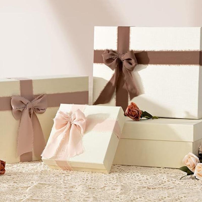 4CMx5M Hand-Torn Frayed Edge Cotton Linen Ribbon For Wedding Invitation Bouquets Wrapping Xmas Valentine'S Day Gifts Decorations