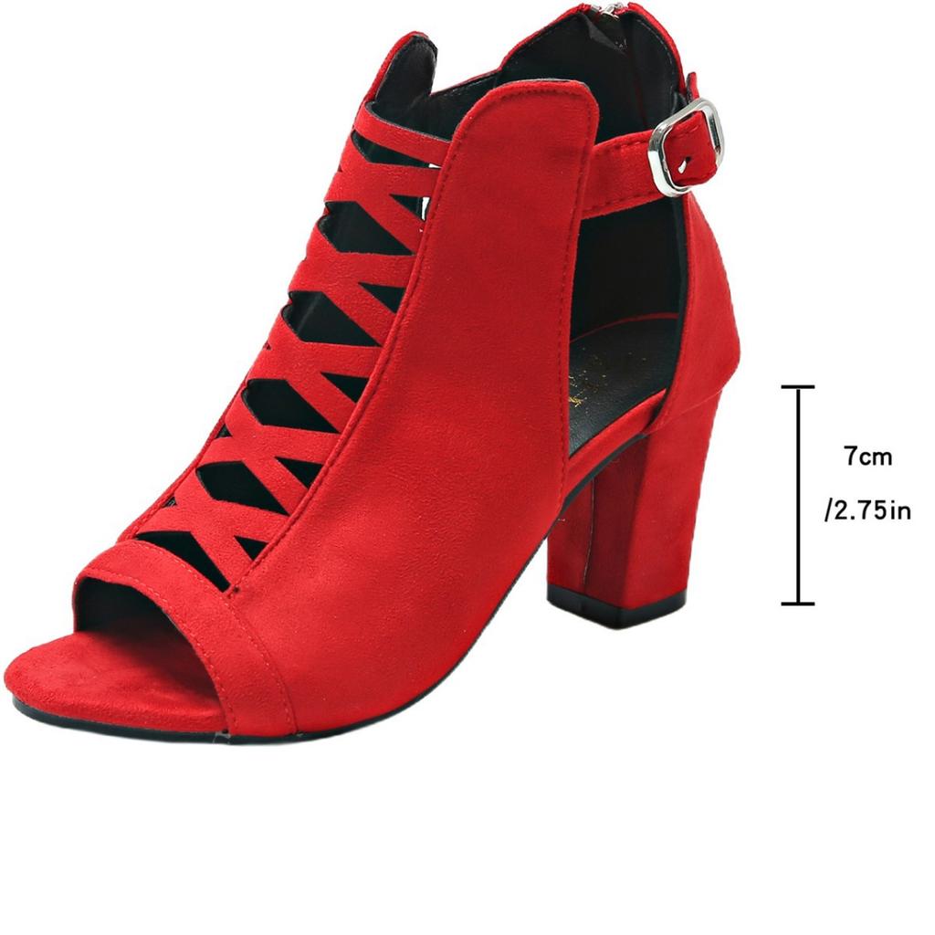 New Giant Ti Eaby European and American Large Size Buckle High-heeled Sandals Women