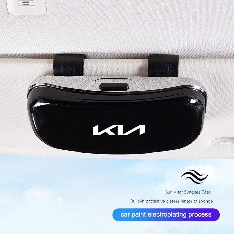 BKPVCT1 Car Visor Glasses Box Auto Sunglasses Storage Case For KIA K3 Sportage Carnival K5 Seltos Pegas KX1 EV5 Sonet EV6 K4 EV3 Ceed K8