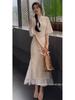 Elegant Retro Lace Cheongsam Slip Dress with Midi Skirt