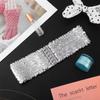 Metal Buckle Sequined Wide Corset Belt Wide Elastic Elastic Waspie Belt  Casual Wear