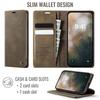 For iPhone XS 5.8 inch/iPhone X Case CASEME 033 Series RFID Blocking Wallet Stand Calf Texture Leather Phone Cover